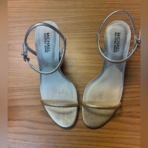 Michael Kors Carlene silver and Gold High Heel Sandals